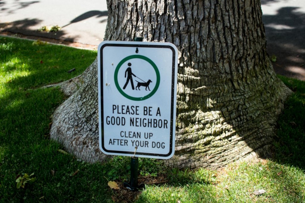 dog waste sign